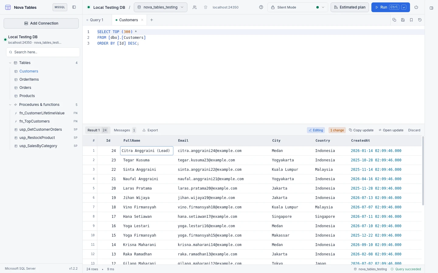 Nova Tables - Modern SQL Client Tools